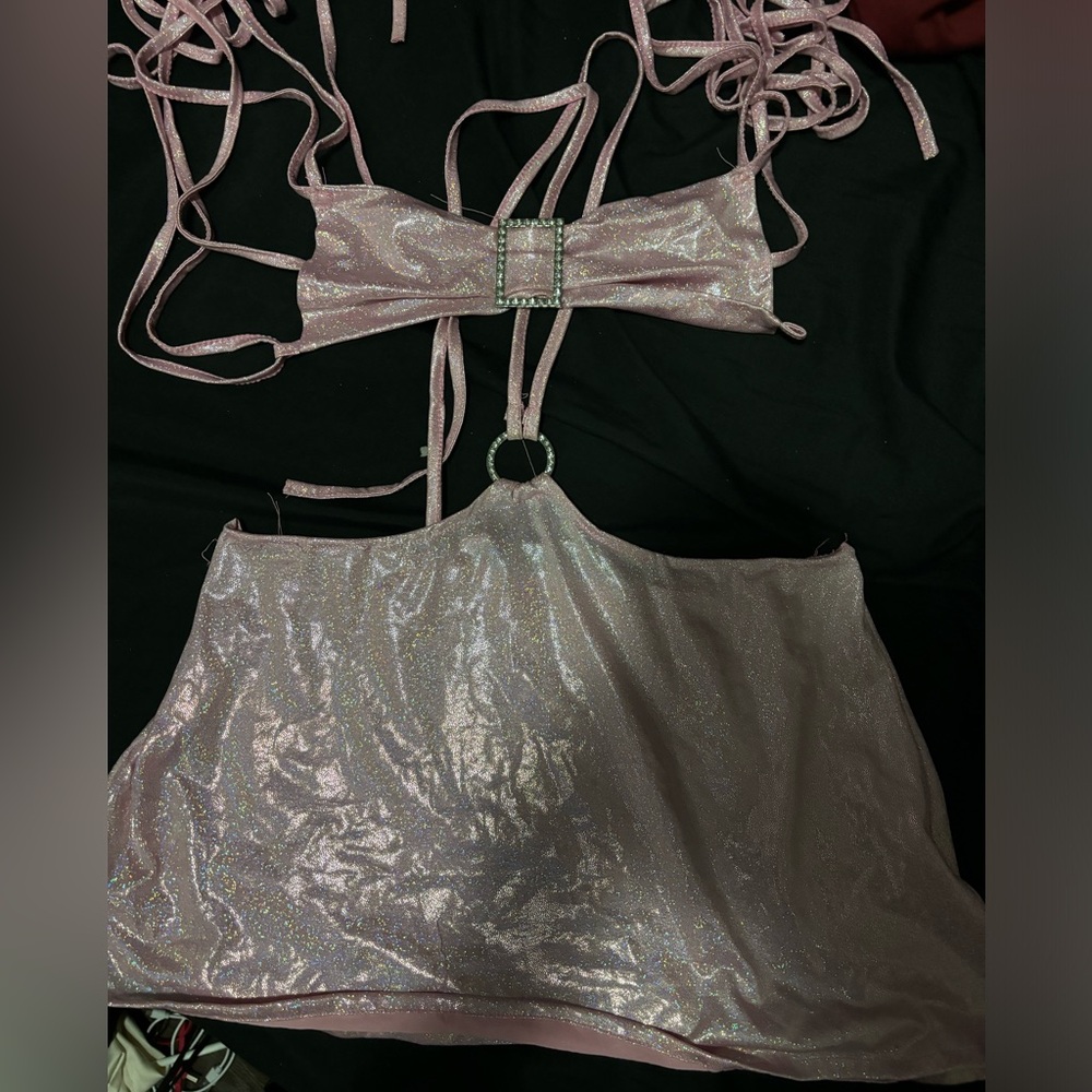 Glitter Two Piece Set Pink